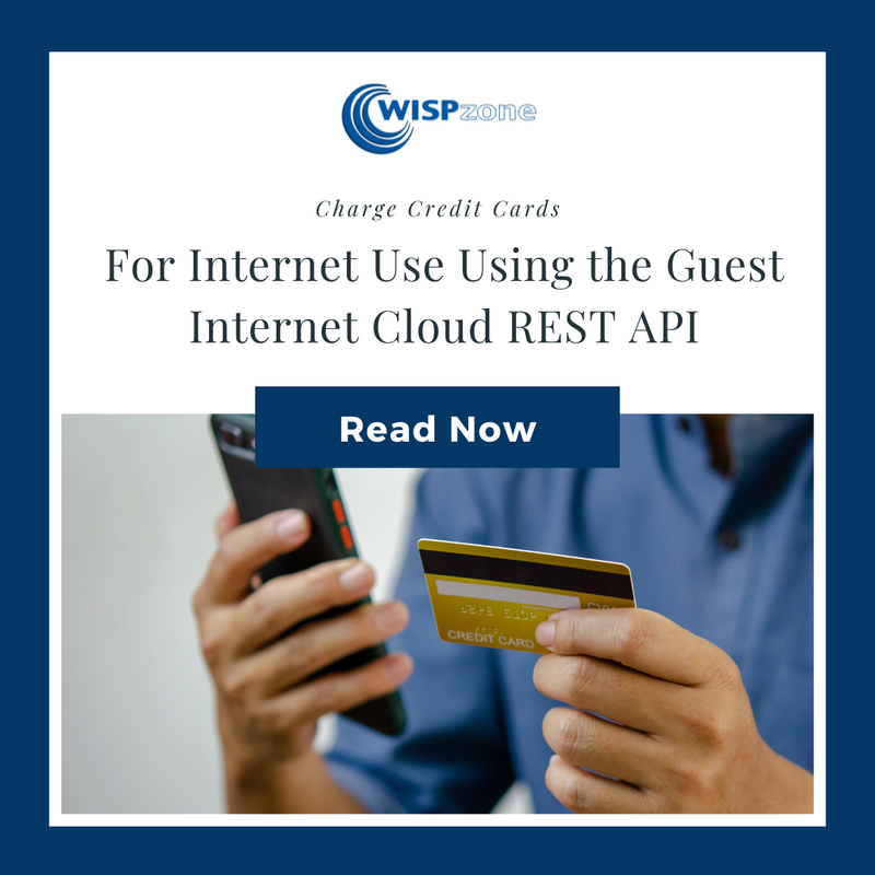 Charge credit cards for internet use using the Guest Internet cloud REST API