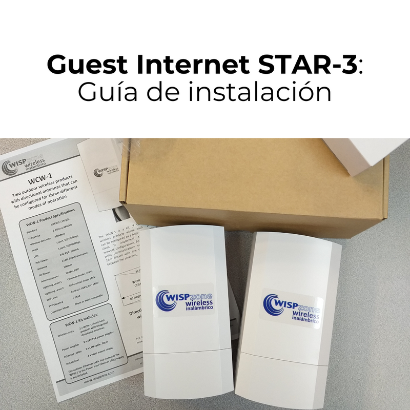Guest Internet STAR-3 kit: Guia de Instalacion