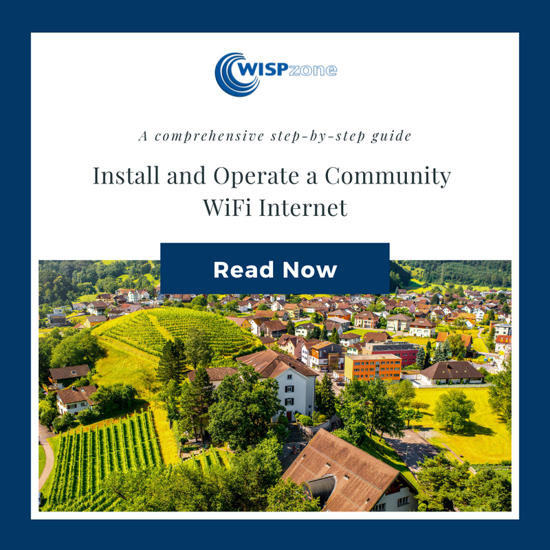 Community Wireless Network Install and operate a community WiFi Internet