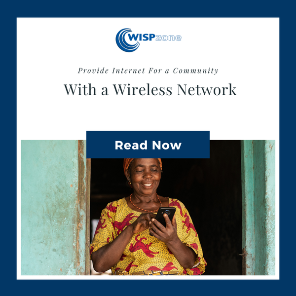Provide intenret for a community with a wireless network.