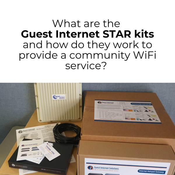 What are the Guest Internet STAR kits and how do they work to provide a community WiFi service?