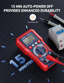 AstroAI Multimeter with auto-power off feature on a dark background