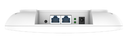 White electronic device with two Ethernet ports on a white background