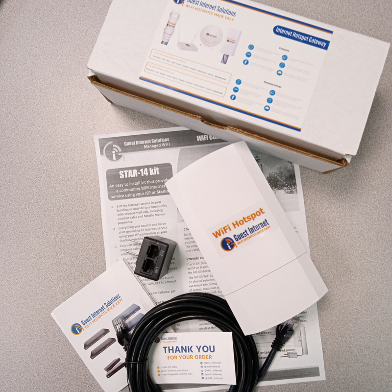 STAR-14 Kit - A kit that provides outdoor WiFi coverage. The GIS-K3's STAR-14 Kit - A kit that provides outdoor WiFi coverage. The GIS-K3's