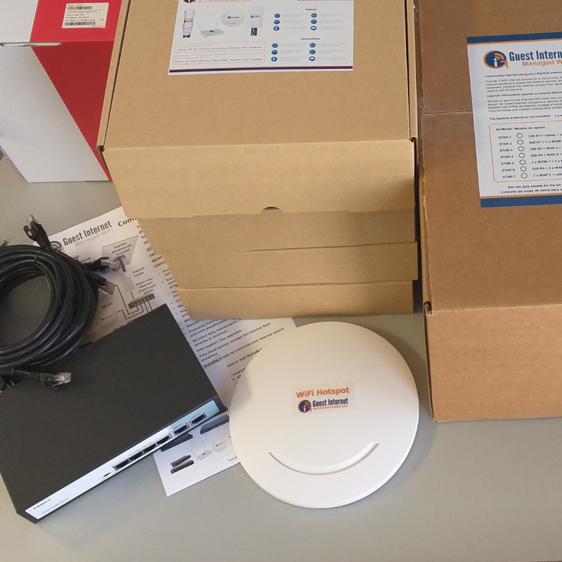 STAR-9 Kit - For large multi-story, multi-floor hotels, hostels, offices, schools wishing to sell WiFi access and control free access indoors (For internet speeds of less than 400Mbp/s)