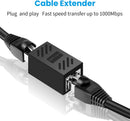 Cable extender with Ethernet cables on a white background