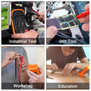 Collage of people using electronic tools for industrial test, DIY tool, workshop, and education purposes.