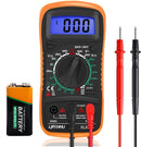 LJPXHHU Digital multimeter with battery and probes on a white background