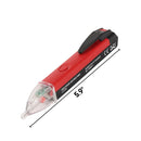 Mr. Pen - A red and black handheld multimeter/voltage tester with a clear pointed tip, shown on a white background with a dimension line indicating 5.9 inches.