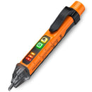 An orange and black PROSTER AC Voltage Detector pen tool with LED indicator lights, shown on a clean white background.