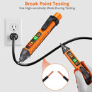 PROSTER - Electrical tester with display and cable extension, plugged into a wall socket.
