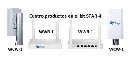 Cuatro productos en el kit STAR-4: WWR-1 y WCW-1