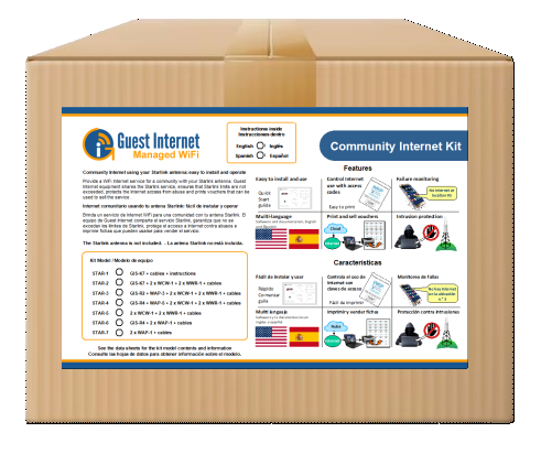 STAR-8 Kit - For campgrounds, RV parks, marinas and other businesses wishing to sell WiFi access and control free access outdoors (For internet speeds of less than 400Mbp/s)