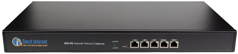 Guest Internet GIS-R40 Quad-WAN Secure Internet Hotspot Gateway - Speed 1.000Mb/s